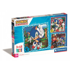 Puzzles 3x48 elements Sonic