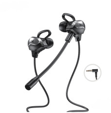 Wired headphones for gamers jack 3,5mm black