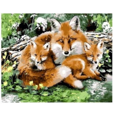 Diamond mosaic - Fox family