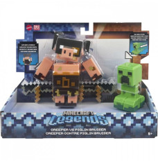 Figures Minecraft Legends Creeper vs Piglin