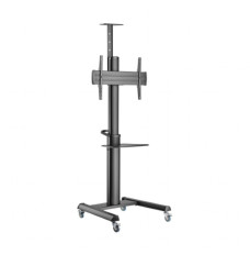 Floor stand TV Aluminum with wheels 37-70' inch Black