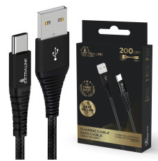 Cable USB Typ-A to USB Typ-C Smart Life Braided 15W 2m black