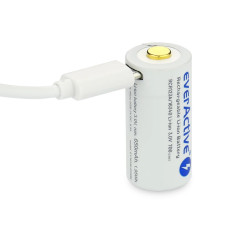 Rechargeble battery 16340 3V Li-ion 700 mAh micro USB 