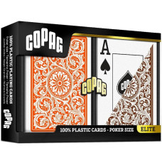 COPAG Cards Elite Orange Brown Double Poker Jumbo