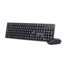 Gembird KBS-W-01  Keyboard and Mouse Set, Wireless, Mouse included, Batteries included, US, Black, Numeric keypad, 390 g