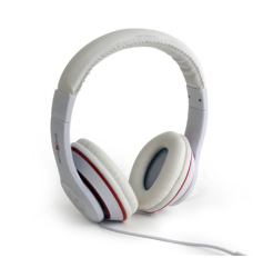 Gembird MHS-LAX-W Stereo headset "Los Angeles" Wired, On-Ear, Microphone, White, 3.5 mm, White