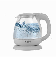 Adler Kettle AD 1283G Standard 1100 W 1 L Plastic/Glass 360° rotational base Grey