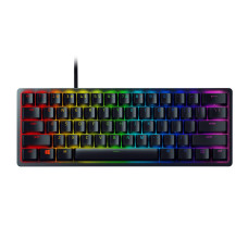 Razer Huntsman Mini Gaming keyboard 60% form factor; Doubleshot PBT keycaps with side-printed secondary functions RGB LED light US Wired Linear Optical RED