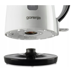 Gorenje Kettle K17PLBW Electric, 2200 W, 1.7 L, Plastic + metal, 360° rotational base, White