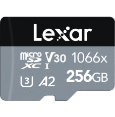 Lexar High-Performance 1066x UHS-I  MicroSDXC, 256 GB, Flash memory class 10, Black/Grey, Class: A2 V30 U3, 70 MB/s, 160 MB/s