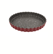 Stoneline Quiche and tarte dish 21550 1.3 L, 27 cm, Borosilicate glass, Red, Dishwasher proof