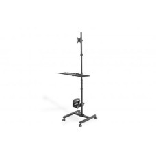 Digitus Mobile workstation with individual height adjustment 	DA-90374 17-32 " Monitor Mount, PC Holder Black