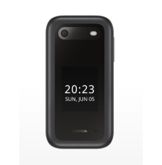 Nokia 2660 Flip Black, 2.8 ", TFT LCD, 240 x 320, Unisoc, T107, Internal RAM 0.048 GB, 0.128 GB, microSDHC, Dual SIM, Main camera 0.3 MP, 1450  mAh