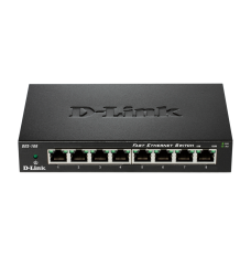 D-Link Ethernet Switch DES-108/E	 Unmanaged, Desktop, 10/100 Mbps (RJ-45) ports quantity 8