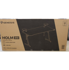 SALE OUT. Genesis Holm 510 RGB Gaming Desk, Black,UNPACKED AS DEMO | Genesis | UNPACKED AS DEMO | 0 month(s)