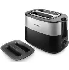 Philips Toaster HD2517/90 Daily Collection Power 830 W, Number of slots 2, Housing material Plastic, Black/Stainless Steel