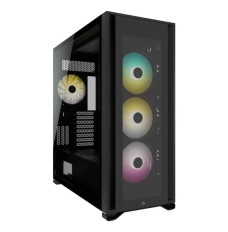 Corsair Tempered Glass Full-Tower PC Case  iCUE 7000X RGB Side window Black Full-Tower Power supply included No
