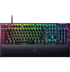 Razer BlackWidow V4 Razer Synapse enabled; 5052 Aluminum Alloy Top Case; 6 dedicated macros keys; 2-side underglow; Up to 8,000Hz polling rate RGB LED light US Wired Black Mechanical Gaming keyboard Yellow Switches