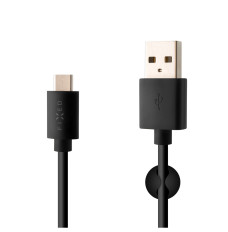Fixed Data And Charging Cable With USB/USB-C Connectors 1 m, Black