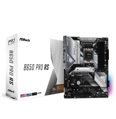 ASRock | B650 Pro RS | Processor family AMD | Processor socket AM5 | DDR5 DIMM | Memory slots 4 | Supported hard disk drive interfaces SATA3, M.2 | Number of SATA connectors 4 | Chipset AMD B650 | ATX