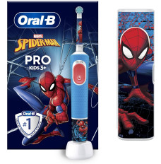 Oral-B Electric Toothbrush with Travel Case Vitality PRO Kids Spiderman  Rechargeable For children Number of brush heads included 1 Blue Number of teeth brushing modes 2