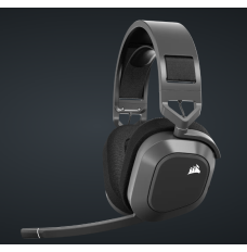 Corsair Gaming Headset HS80 Max Steel Gray, Over-Ear, Wireless, Bluetooth