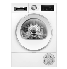 Bosch Dryer machine with heat pump WQG233CPSN Energy efficiency class A+++, Front loading, 8 kg, LED, Depth 61.3 cm, Steam function, White