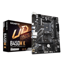 Gigabyte B450M K 1.0 Processor family AMD Processor socket AM4 DDR4 DIMM Supported hard disk drive interfaces SATA, M.2 Number of SATA connectors 4