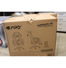 SALE OUT. FURY Avenger M+ Gaming Chair, Black/White DAMAGED PACKAGING Fury Black/White