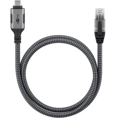 Black | Goobay USB-A 3.1 to RJ45 Ethernet Cable, 1 m | 70696
