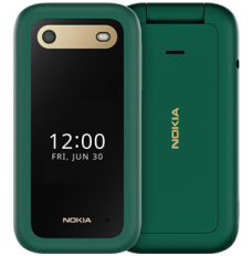 Nokia | 2660 Flip 4G | Green | 2.8 " | TFT LCD | 48 MB | 128 MB | Dual SIM | Nano-SIM | 3G | Bluetooth | 4.2 | USB version microUSB 2.0 | Built-in camera | Main camera resolution 0.3 MP | 1450 mAh