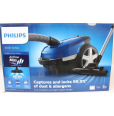 SALE OUT.  Philips XD3110/09 Vacuum cleaner, Bagged, Power 900 W, Dust bag 3 L, Working radius 9 m, Blue Philips Vacuum cleaner 3000 Series XD3110/09 Bagged Power 900 W Dust capacity 3 L Blue DAMAGED PACKAGING | 3000 Series XD3110/09 | Vacuum cleaner | Ba