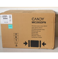 SALE OUT. Candy MIC20GDFN Built-in Microwave +Grill, Capacity 20L, Microwave 800W, Grill 1000W, 8 power levels, Black | Candy Microwave | MIC20GDFN | Built-in | 800 W | Grill | Black | DAMAGED PACKAGING