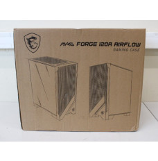 SALE OUT. MSI MAG FORGE 120A AIRFLOW | PC Case | MAG FORGE 120A AIRFLOW | Side window | Black | Mid-Tower | DAMAGED PACKAGING, REBOUND EDGES AT THE FRONT OF THE CORPUS | Power supply included No | ATX