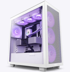 Case NZXT H7 Flow RGB MidiTower Not included ATX MicroATX MiniITX Colour White CM-H71FW-R1