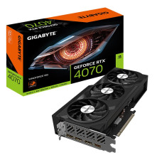 Graphics Card GIGABYTE NVIDIA GeForce RTX 4070 12 GB GDDR6X 192 bit PCIE 4.0 16x GPU 2475 MHz Triple slot Fansink 1xHDMI 3xDisplayPort GV-N4070WF3-12GD