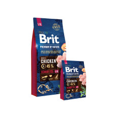 Brit Premium by Nature Senior L+XL Apple, Chicken, Corn 15 kg
