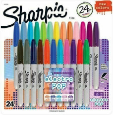 Permanent Marker Set Sharpie Fine Electro Pop - 24 colors