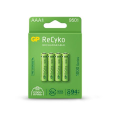 4x rechargeable batteries AAA / R03 GP ReCyko 1000 Series Ni-MH 950mAh