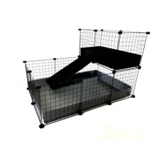 C&C modular cage one-storey 3x2 + Loft 2x1 + Silver ramp