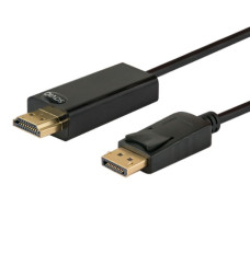 Savio CL-56 video cable adapter 1.5 m DisplayPort HDMI Type A (Standard) Black