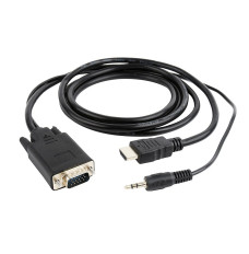 Gembird A-HDMI-VGA-03-6 video cable adapter 1.8 m HDMI Type A (Standard) VGA (D-Sub) + 3.5mm Black