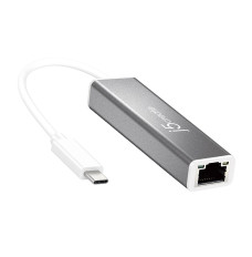 j5create USB-C to Gigabit Ethernet Adapter; silver JCE133G-N
