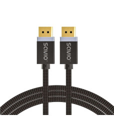 DisplayPort cable 2 m Black SAVIO CL-166