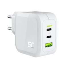 Green Cell CHARGC08W mobile device charger Headphones, Netbook, Smartphone, Tablet White AC Fast charging Indoor