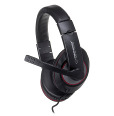 Esperanza EH118 headphones/headset Wired Head-band Calls/Music Black, Red