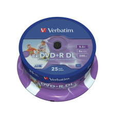 Verbatim 43667 blank DVD 8.5 GB DVD+R DL 25 pc(s)